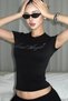 Local Angel Stone Printed Crew Neck Short Sleeve Tshirt - 7