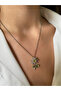 Silver Zircon Stone Daisy Model Stainless Steel Necklace - 2