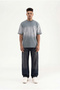 Men's Logo Embroidered Oversize T-Shirt Gray - 4