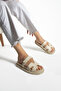 Cream Velcro Anatomical Comfortable Sole Women's Slippers (Product Has Been Improved) - 4