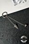 Perforated Spear and Globe Model Tassel Earring Men's Unisex 316L Steel Earring 1 Piece