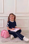 3-12 Years Old Girls' Navy Blue Bow Detailed Spanish Flare Suit - 2