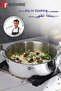 Essentials 24cm 4L Tri-Ply Stainless Steel Shallow Biryani Pan with Steel Lid Induction Gas - 5