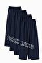 4 Pieces Unisex Regular Pipe Leg Navy Blue Color Sweatpants - 3