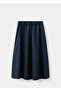 Cotton Drawstring Midi Skirt - 3