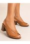 Benefşe Genuine Leather Comfort Orthopedic Women's Sandals Taba - 2