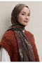 Zaira Patterned Shawl Burgundy - 3