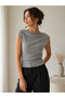 Off Shoulder Sleeveless Cotton Women's Blouse-Tshirt - 3