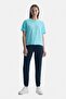 SANCHEZ Blue Crew Neck Printed Standard Fit Women's T-Shirt - 4