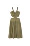 Cutout tafta elbise - 3