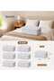 6 Pieces - Anthracite Striped Underbed Storage Box and Sofa Bed Type Storage Box 55X35X22 cm Patterned