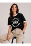 Organic Cotton New Season Women's Velvet College Logo T-Shirt - 4