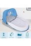 Baby Nest with Mosquito Net,Portable Baby Lounger,Multi-function Folding Bed,for Traveling,Toddlers,Newborns,Blue - 4