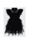 Tulle Dress with Belt for Ages 6-12 - Black 8-9 Years - 4