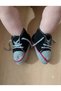 Hand-Knitted Baby Booties 1 Piece Black Gray Red (for 6 Months and 2 Years Old) High Quality Stylish Beautiful
