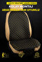 Anti-Sweat Car Seat Cushion Set with Pockets, Easy to Install, Universal Protective Cover, Fabric, Yellow - 2