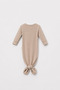Mink Baby Sleeping Bag with Tie Detail and Hat - 2