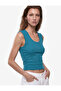 Cotton U-Neck Ribbed Sleeveless Blouse - 3