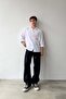 قميص أساسي كبير الحجم من الكتان الخام الأبيض - 2