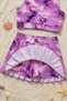 Girl's Purple Pleated Shorts with Skirt - Crop Bottom - Top Set - 7