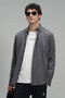 Quel Men's Basic Shirt Regular Fit Dark Gray
