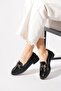 Ressure Ninra Accessory Buckle Women's Ballerinas Black Patent Leather