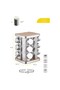 Metal Rotating Stand Square Glass Metal Lid Casa Inox 12-Piece Spice Rack Set with Stand - 5