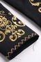 Large Size Embroidered Zippered Ferace Crepe Fabric Ferace - 4