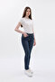 Women's Double Buttoned Skinny Jeans - 2