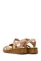 Women's Beige Strappy Leather Comfort Sandals 26Sfd322018 - 6