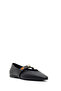 Women's Black Stone Leather Ballerinas 26Pfd201918 - 7