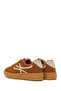 Women's Tan Lace-Up Thick Sole Suede Sneaker 26Pfe145110 - 6