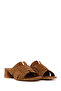 Women's Mink Thick Heeled Suede Leather Slippers 26Sfd141210 - 3
