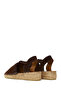 Women's Brown Suede Leather Espadrille 26Sfd206610 - 6