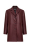 Emma Women's Burgundy Long Leather Coat 25Wge5606U4