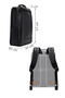 حقيبة ظهر من الجلد التقني باللون الأسود للجنسين من D-Pack 25WBD3005FT - 2
