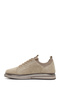 Men's Beige Lace-Up Thick Sole Sports Shoes, Suede Leather Sneaker 26Sfd630510 - 3