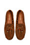 Women's Tan Tasseled Suede Leather Loafer 26Pfd202310 - 4
