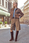 Gina Women's Brown Hakim Collar Oversize Short Suede Leather Jacket 25Wgd532910
