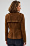 Giselle Women's Tan Short Suede Leather Jacket 24Wgd 525210 - 4