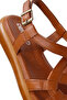 Women's Tan Leather Sandals with Ankle Buckle 26Sfd360318 - 8