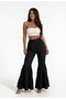Saja Rsln Women's High Waist Layered Flared Spanish Style Bohemian Style Trousers - 7