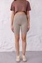 Women's Push up No-Show Stretchy Above Knee High Waist Ribbed Biker Short Shorts Leggings