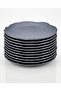 Set of 12 Matte Gray 18 cm Wavy Edge Serving Plates - Modern Round Breakfast, Cake, and Dessert Plates - 4
