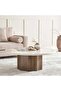 CREMA COFFEE TABLE MARBLE LARGE - CREAM & BROWN