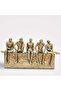 Luki Polyresin Thinker Sitting Men Decor Sculpture 33x8.5x17.5cm - Antique Gold - 3