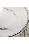 Menzo End Table Ceramic - White & Silver - 3