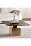 Alvera Coffee Table Travertine - Black & Beige