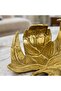 Floris Metal Ginko Leaf Abstract Platter 64x44x16cm - Gold - 2