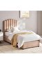 ANNA SINGLE BED VELVET BEIGE 90X200 CM